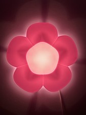 IKEA Upplyst Pink Purple Flower Floral Wall Lamp LED Working 