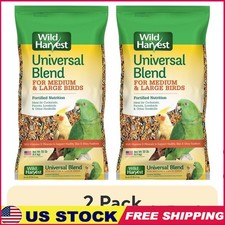 2 Pack Universal Bird Food Blend Medium Large Birds Seeds Vitamins Minerals New