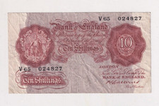 SCARCE 1930 UK 10 SHILLING BANKNOTE P62a B G CATTERNS  M36