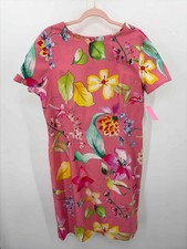 Pre-Owned Carolina Herrera Pink Size 16 Knee Length Short Sleeve Dress