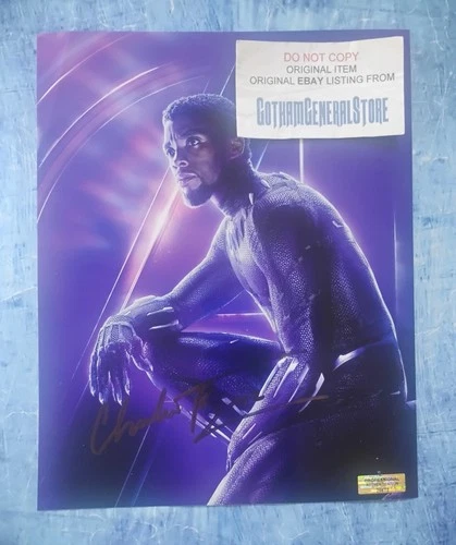 Chadwick Boseman Hand Signed Autograph 8x10 Photo COA Black Panther NO US TARIFF