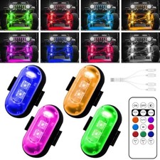 Wireless LED Lights for Car, Wireless Rock Lights with 8 Colors 10 4pcs