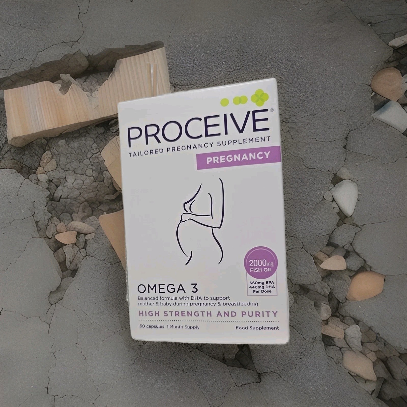 Proceive Conception & Pregnancy Omega 3 – 60 Capsules – High Strength – New & Se