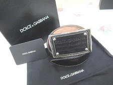 Dolce&Gabbana Women Belt Square Buckle Waist Approx.80-90cm Luxury Elegant Used