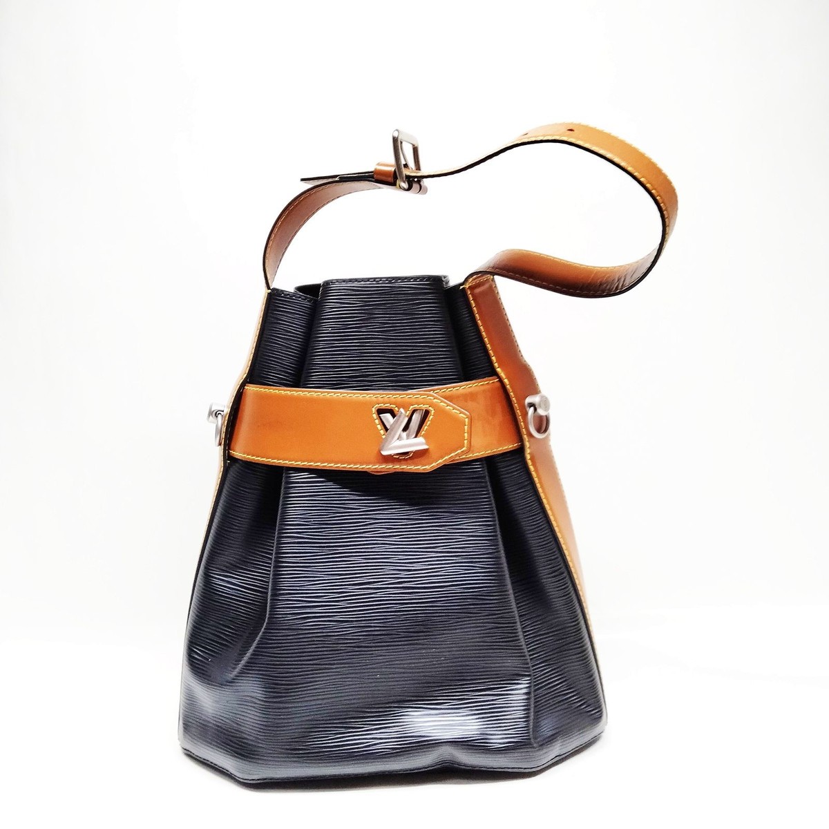 Louis Vuitton LV Shoulder Bag M52804 Twist Bucket Black Epi