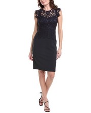 Vince Camuto Lace Peplum Sheath Dress Women's Blue 2