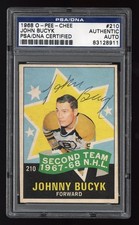 1968 O-Pee-Chee #210 John Bucyk PSA/DNA PSA Vintage Autograph All-Star Auto Card