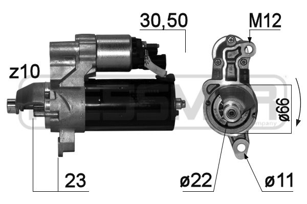 Messmer Starter 1.7 KW FüR Audi A4 Avant 2.0 TDI Q5 Suzuki Grand Vitara II-image