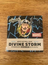 Dr. Squatch Men's Natural Soap Bar, Limited Ed, Divine Storm, MARVEL THOR 5oz