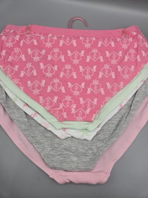 Juicy Couture Girl's Size L Panty Cotton And Spandex 5 Pack Multicolor NWT 
