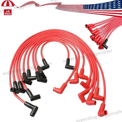 8mm Spark Plug Wire Set for Chevy GMC 305 350 5.7L 305 4048 HEI 90 Over V8 SBC