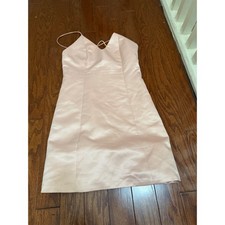 Alice + Olivia Pink Satin Strappy Back Mini Dress CC803019543 Womens 2