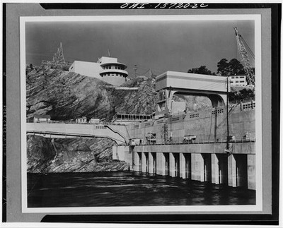 Watts Bar Dam Tennessee 1940s Under Construction Gantry Crane Powerhouse