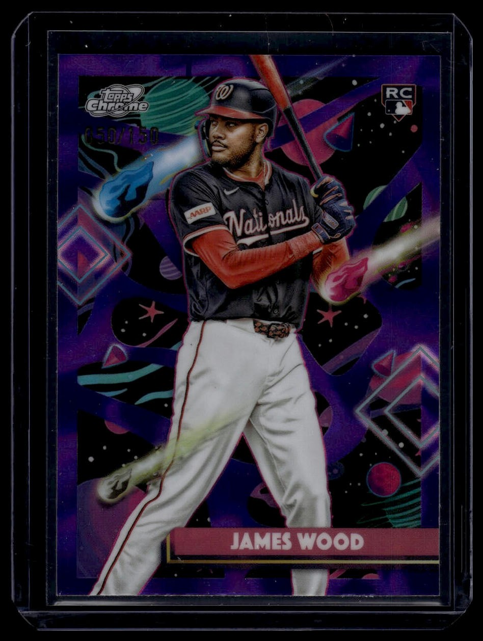 2025 Topps Chrome Cosmic #1 James Wood Purple Nebula Refractor #/150