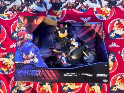 2024 JAKKS PACIFIC SONIC THE HEDGEHOG 3 SHADOW FIGURE WITH MOTORCYCLE LIMITED ED