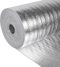 Reflective Insulation Roll 47in x 10Ft (3mm) Foam Core Radiant Barrier Double Re