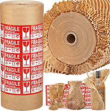 Honeycomb Packing Paper, 15" X 400' Packing Wrap Roll for Shipping
