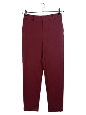 VERO MODA Anzughose Damen S Bordeaux Rot Business Stoffhose Elegant