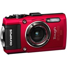 OM SYSTEM OLYMPUS TG-4 16 MP Waterproof Digital Camera with 3-Inch LCD Red 