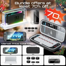 For Nintendo Switch 2 Accessory Bundle - Carry Case, Protective Cover, Dock