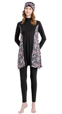 Modest Swimwear for Women Muslim Islamic Hijab Swimwear Burkini 3Pcs Arabic S...
