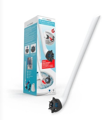 EASYmaxx WC-Bürste Hygiene Plus 2 in 1 WC Spühlstein Klo Bürste weiß/schwarz