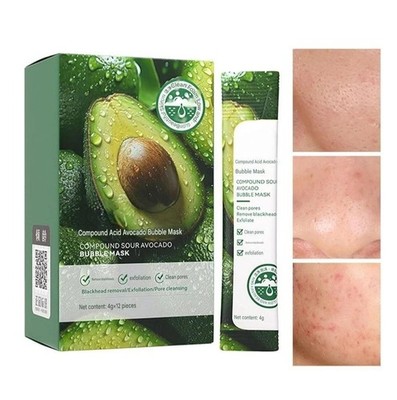 Avocado Bubble Gesichtsmaske - Tiefenreinigung, Peeling & Mitesserentfernung