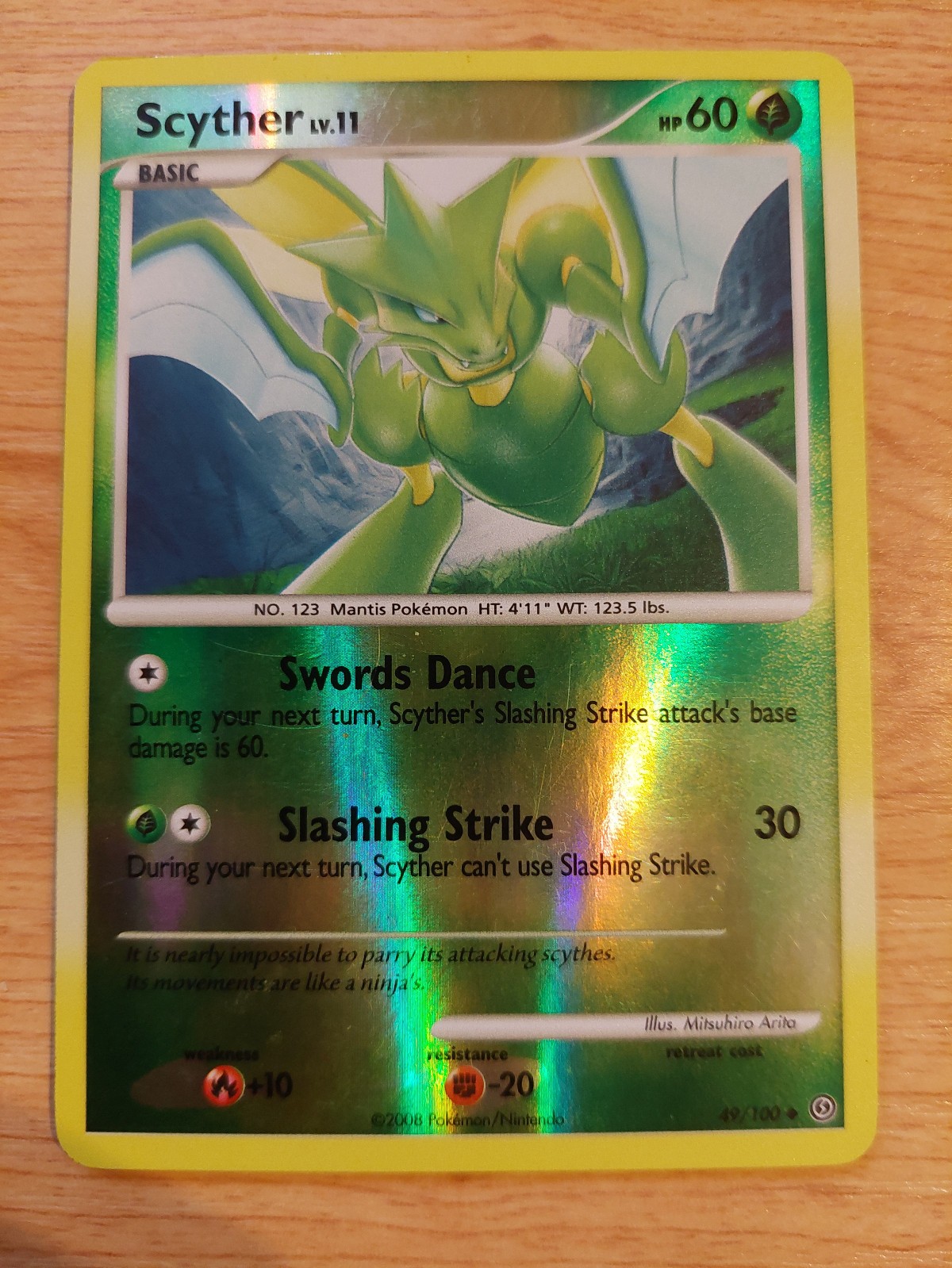 Scyther - 49/100 (Stormfront) - Very Lightly Played VLP - Reverse Holo