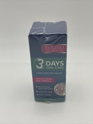 Rozino 3 Days Nail Care Keratin Amino Nail Treatment Polish Sealed In Box