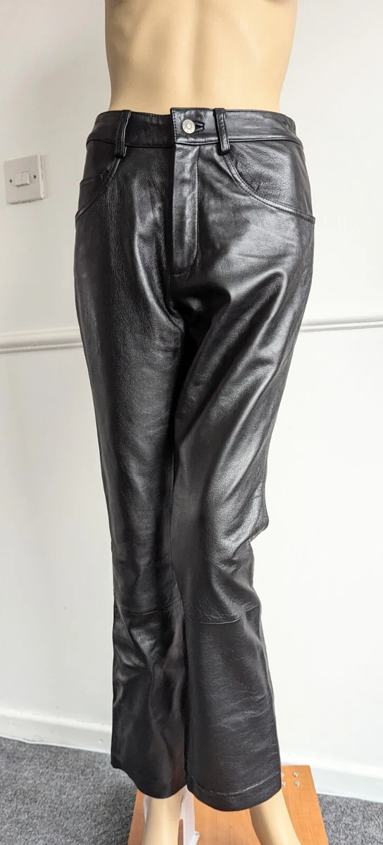 WILSONS LEATHER Trousers W28 L29 Ladies Genuine Leather Motorcycle Pants Size 4