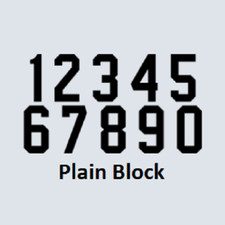 6 INCH Twill Block Font Hockey Football Jersey Back sleeve Tackle Twill Number