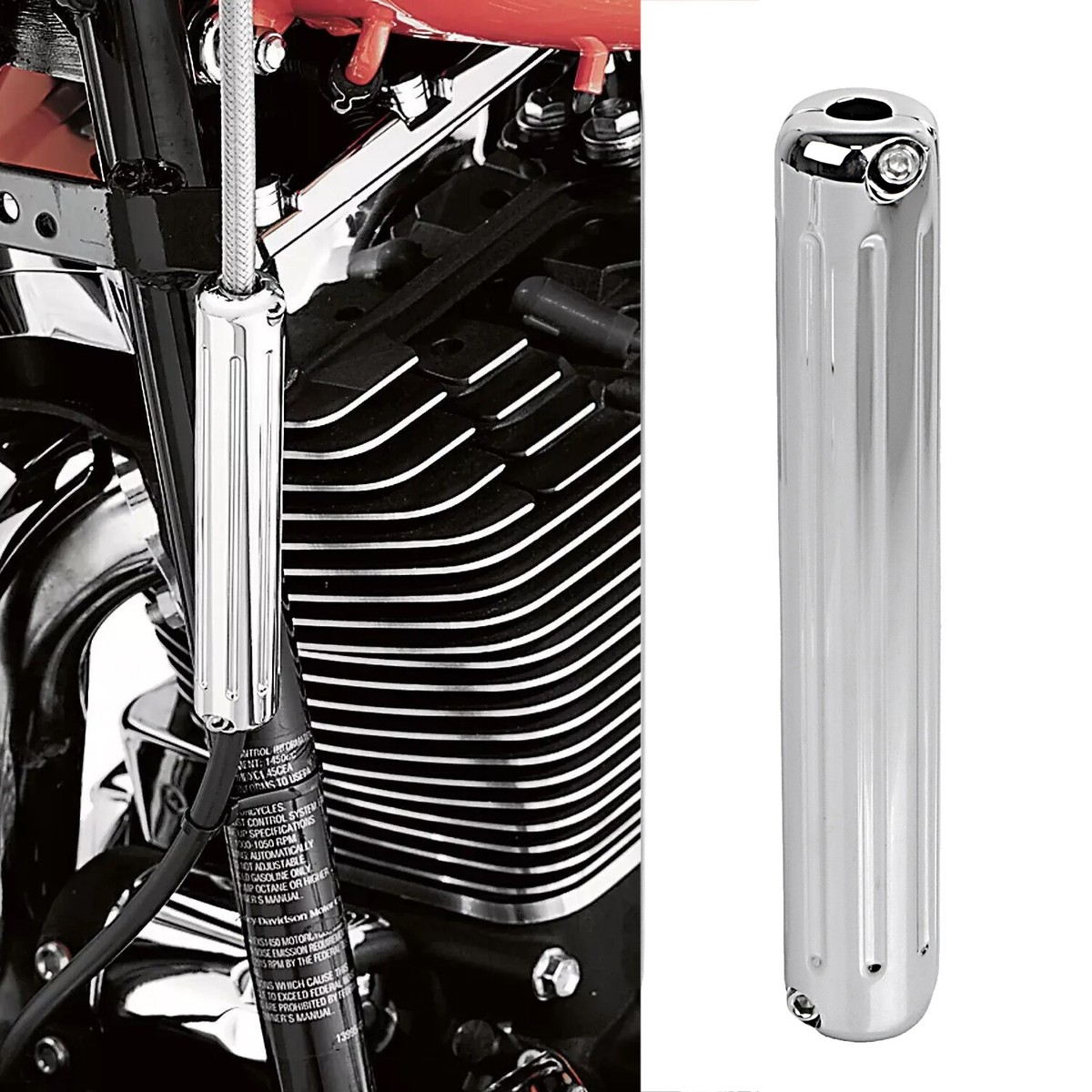 Chrome Clutch Cable Adjuster Dust Cover For Harley Dyna FXDL