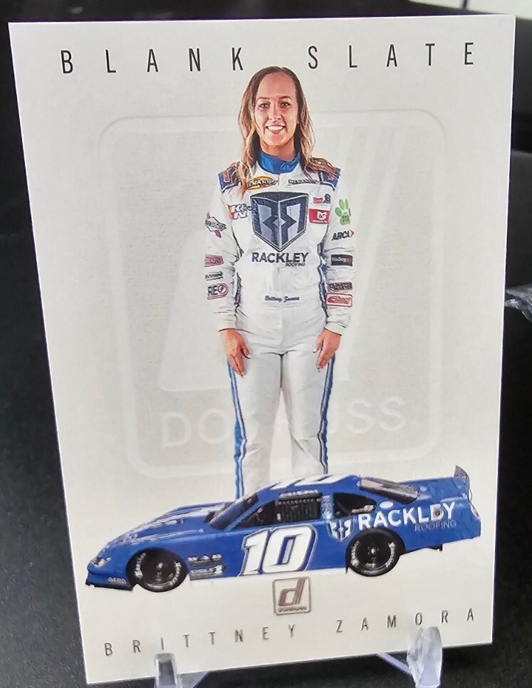 Brittany Zamora 2022 Panini Donruss NASCAR Blank Slate BS-BZ CASE