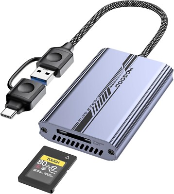 MAGOOD 10Gbps CFexpress Type A Card Reader USB-A 3.2 /USB-C to CFexpress Adapter