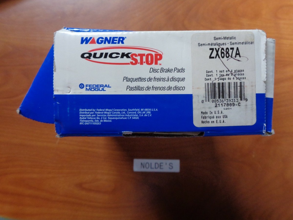 その他 WAGNER Disc Brake Pad Set-QuickStop Disc Brake Pad Wagner ZX687A | eBay