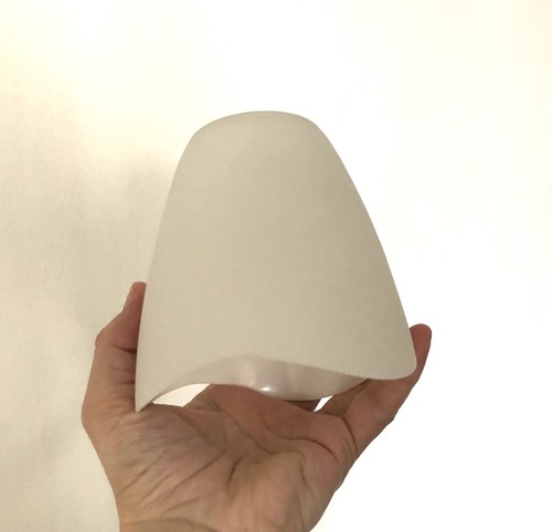 Vintage BHS Monaco Lamp Light Shade Opaque Matt Glass Wavy Bell 28 mm Fitter - Picture 15 of 15