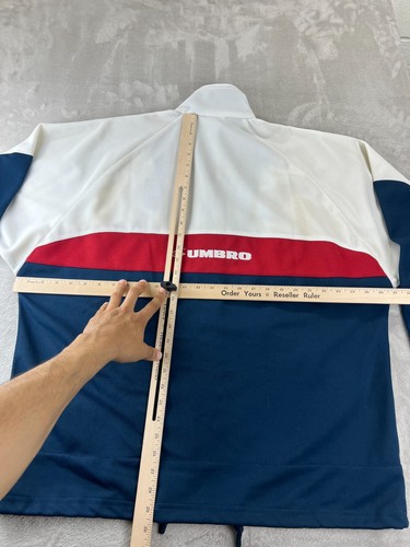 Vintage 90's Umbro England Football Jacket Track Top Mens Size Large Soccer - Picture 8 of 11