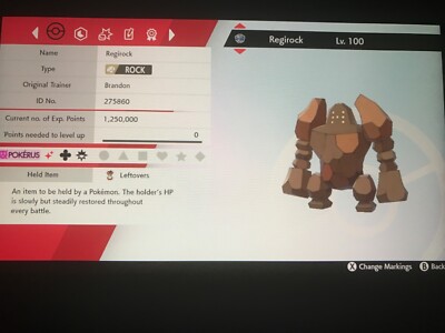 POKEMON GIGALITHE - Gigalith SHINY 6 IV-31 Bouclier-Epée EUR 1,99 - FR
