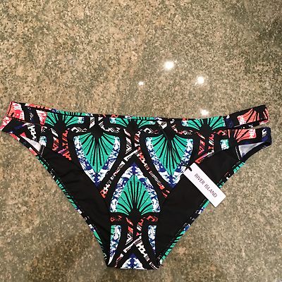 NWT ASOS RIVER ISLAND PLUS SIZE AZTEC PALM PRINT SWIMSUIT SWIM BOTTOMS14 18