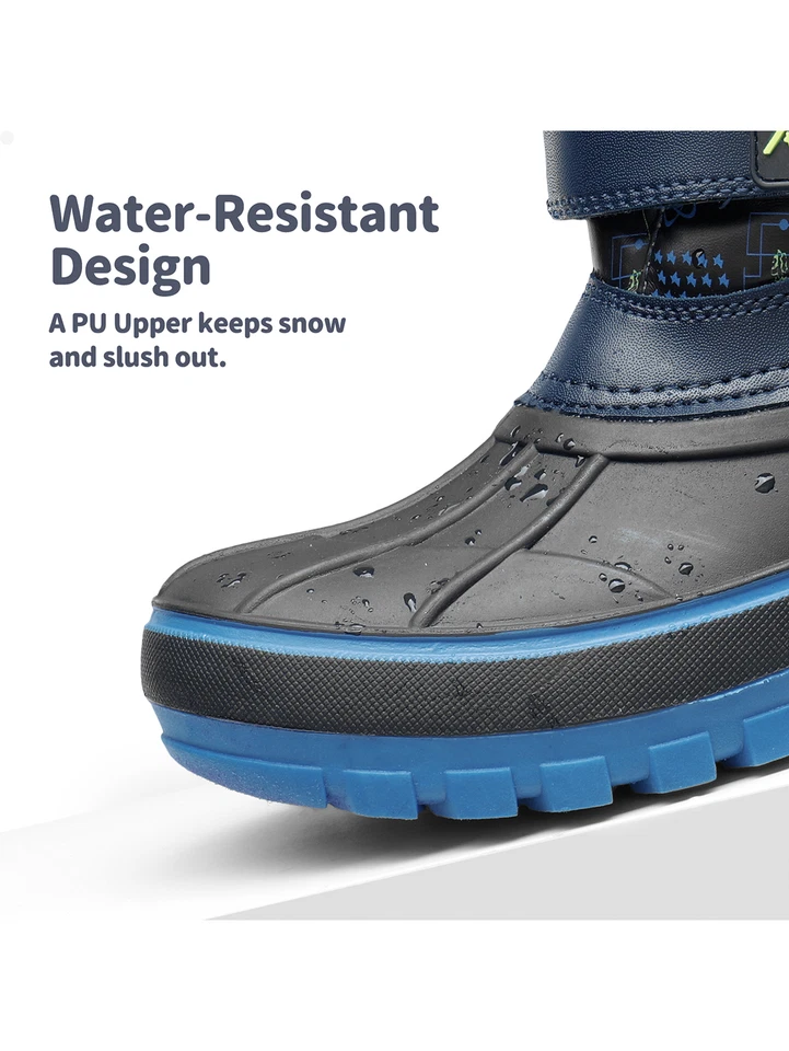 Jóvenes Niños Niñas Botas para Nieve Gancho Lazo Cremallera Exterior Tobillo Botas de Esquí Talla 9T-4 Foto 3 de 4