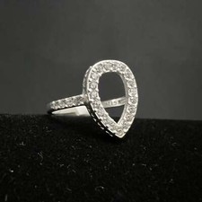 Teardrop Outline Ring .925 Sterling Silver