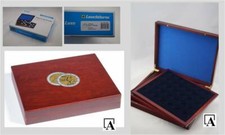 Leuchtturm Münzkassette Volterra Trio de luxe für 105 gekapselte 2-Euro-Münzen