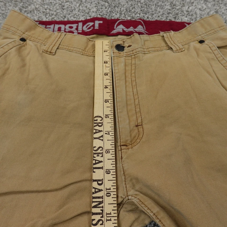 Wrangler Pants Mens 35x30 Brown Tan Chino ATG Hiking Outdoor Stretch Flex Work - Image 3 of 4