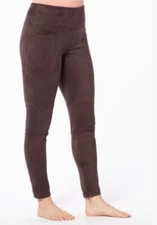 NWT Ruby Ribbon Brown Faux Suede Legging w/Pocket Size Large Retail $110