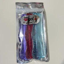 Scunci U Go Glitter Combs Y2K Vintage Purple Pink Blue 2001 See Through New