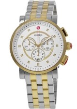 MICHELE MWW01K000121 SPORT SAIL WHITE DIAMOND TWO TONE STEEL WOMENS WATCH