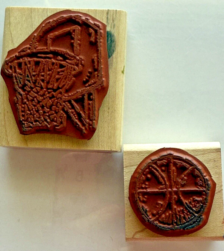 Stampin Up Stamp BASKETBALL HOOP and BASKETBALL Set of 2 LOOSE STAMPS Sports - Image 2 of 4
