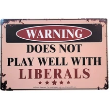 AMERICAN WIT 8" x 12" Metal Sign  (WARNING - Does Not Play Well With Liberals)
