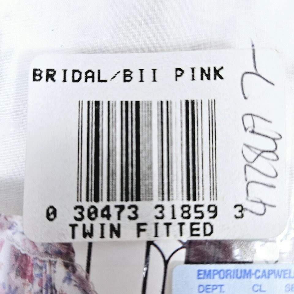 Vintage Springmaid Twin Flat & Fitted Sheet Set Floral Percale Bridal Bouquet II - Image 3 of 4