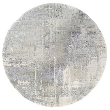 11'9" x 11'9" Round Abstract with Mosaic Design WoolSilk Hand Knotted Rug R62693